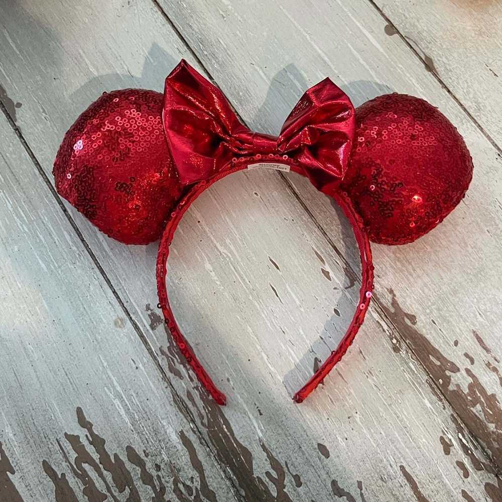 Disney Red Sequin Minnie Mouse Ears